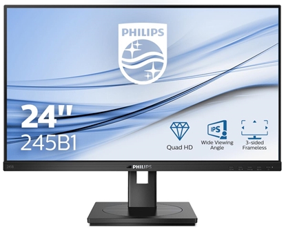 Attēls no Philips B Line 245B1/00 LED display 60.5 cm (23.8") 2560 x 1440 pixels Quad HD Black