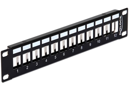 Picture of Delock 10 Keystone Patch Panel 12 Port metal black