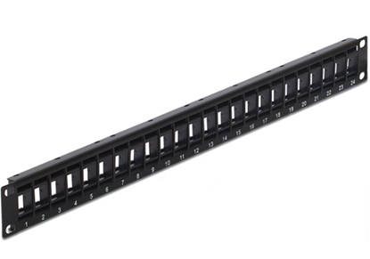 Picture of Delock 19 Keystone Patch Panel 24 Port rotatable black