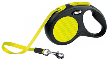 Изображение Flexi New NEON 5 m Black, Yellow Dog Retractable lead