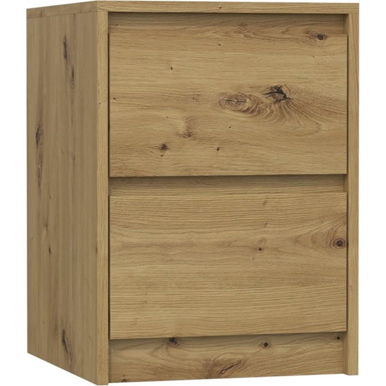 Picture of Topeshop K2 ARTISAN nightstand/bedside table 2 drawer(s) Oak