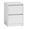 Picture of Topeshop K2 BIEL nightstand/bedside table 2 drawer(s) White