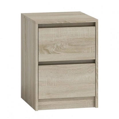 Picture of Topeshop K2 SONOMA nightstand/bedside table 2 drawer(s) Oak