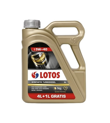 Изображение Motoreļļa LOTOS SYNTHETIC TURBODIESEL 5W40 4+1 5L, Lotos Oil