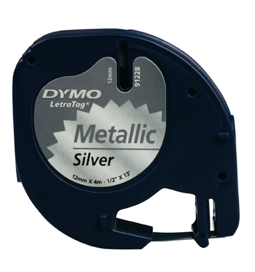 Picture of Dymo Letratag Band Metal silver 12 mm x 4 m