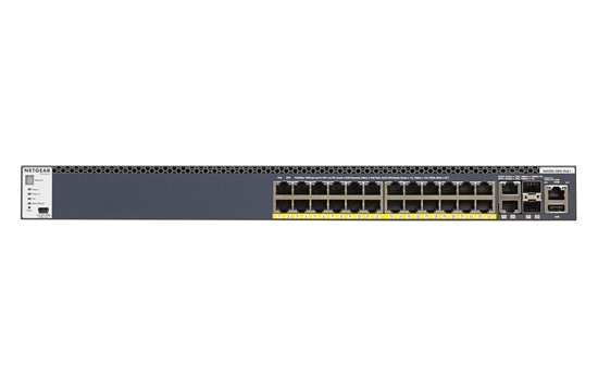 Picture of Netgear M4300-28G-PoE+ Managed L3 Gigabit Ethernet (10/100/1000) Power over Ethernet (PoE) 1U Black