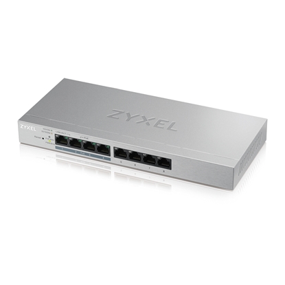 Picture of Zyxel GS1200-8HP v2 Managed Gigabit Ethernet (10/100/1000) Power over Ethernet (PoE) Grey
