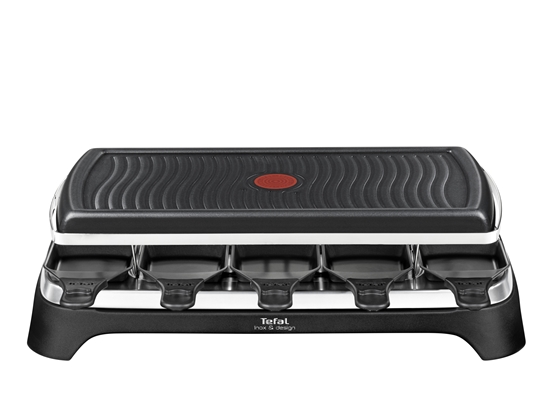 Picture of Tefal Gourmet 10 Inox&Design raclette grill 10 person(s) 1350 W Black, Stainless steel