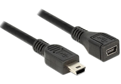 Attēls no Delock Cable USB 2.0 mini-B Extension malefemale  1m