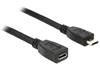 Picture of Delock Extension cable USB 2.0 type Micro-B male  USB 2.0 type Micro-B female 0.5 m