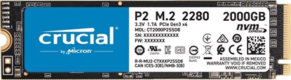 Attēls no Dysk SSD Crucial P2 2TB M.2 2280 PCI-E x4 Gen3 NVMe (CT2000P2SSD8)