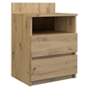 Picture of Topeshop M1 ARTISAN nightstand/bedside table 2 drawer(s) Oak