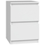 Attēls no Topeshop M2 BIEL nightstand/bedside table 2 drawer(s) White