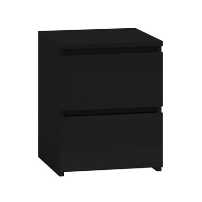 Picture of Topeshop M2 CZERŃ nightstand/bedside table 2 drawer(s) Black