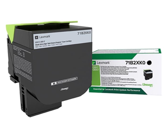 Picture of Lexmark 71B2XK0 toner cartridge 1 pc(s) Original Black
