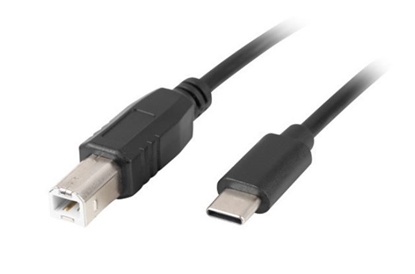 Attēls no Kabel  USB-C(M)->USB-B(M) 2.0 1.8m czarny