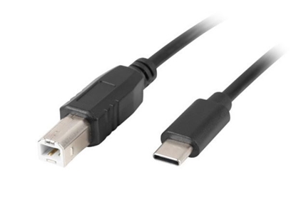 Attēls no Kabel USB-C(M)->USB-B(M) 2.0 1.8m ferryt czarny