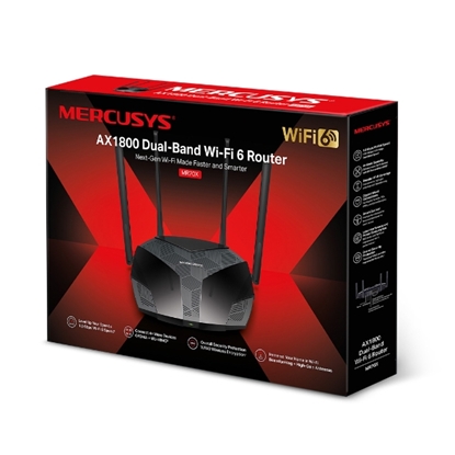 Picture of Wireless Router|MERCUSYS|1800 Mbps|Wi-Fi 6|1 WAN|3x10/100/1000M|Number of antennas 4|MR70X
