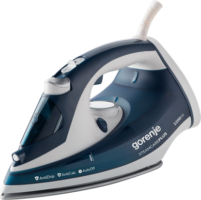 Picture of Gorenje | SIH2200TQC | Steam Iron | Steam Iron | 2200 W | Water tank capacity 300 ml | Continuous steam 30 g/min | Steam boost performance 90 g/min | Blue/White