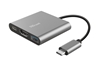Picture of Dokstacija Trust Dalyx 3-in-1 Multiport USB-C Grey
