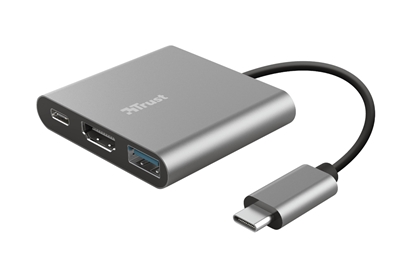 Picture of Dokstacija Trust Dalyx 3-in-1 Multiport USB-C Grey