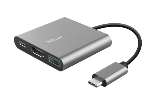 Picture of Dokstacija Trust Dalyx 3-in-1 Multiport USB-C Grey