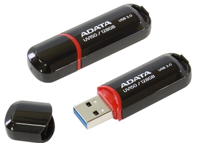 Attēls no ADATA AUV150-128G-RBK USB flash drive 128 GB USB Type-A 3.2 Gen 1 (3.1 Gen 1) Black