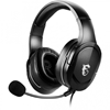 Picture of MSI IMMERSE GH20 Gaming Headset '3.5mm inline with audio splitter accessory, Black, 40mm Drivers, Unidirectional Mic, PC & Cross-Platform Compatibility'