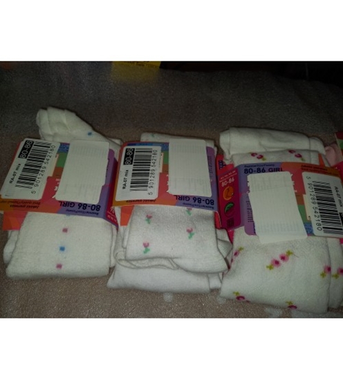 Picture of 80-86 cm zeķubikses žakarda kokvilna meitenēm RA-07-MIX-80-86