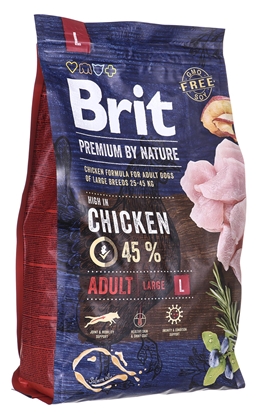 Attēls no Brit Premium by Nature ADULT L - dry dog food - 3kg