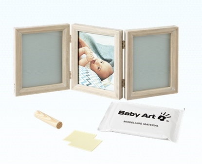 Attēls no Baby Art Double Print Frame My baby Touch  komplekts mazuļa pēdiņu/rociņu nospieduma izveidošanai, stormy