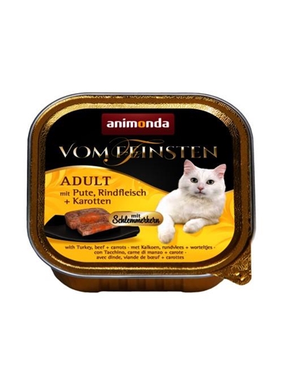 Изображение ANIMONDA Vom Feinsten Adult Turkey, beef and carrots - wet cat food - 100g
