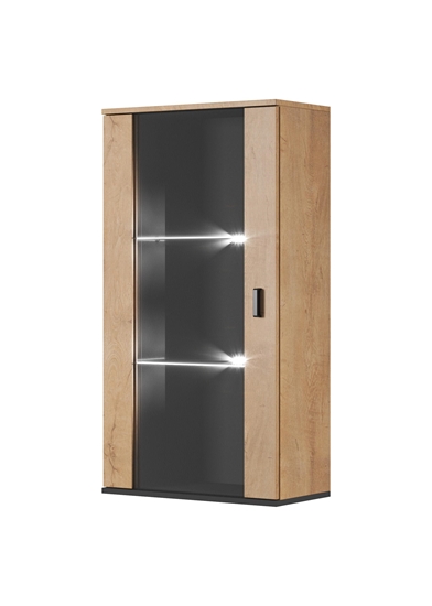 Picture of Cama hanging display cabinet SOHO lefkas oak/black