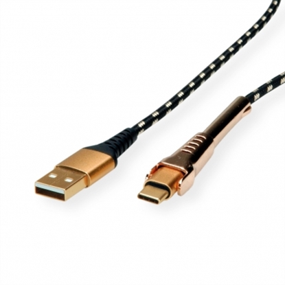 Picture of ROLINE GOLD USB 2.0 Cable, C - A, M/M, with Smartphone support function, 1 m