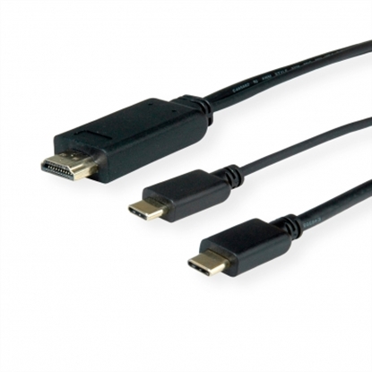 Изображение ROLINE Type C - HDMI + USB C Cable, M/M, 2 m