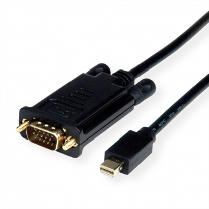 Attēls no VALUE Cable MiniDisplayPort - VGA, Mini DP M - VGA M, black, 1.5 m