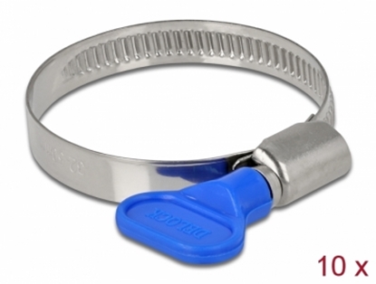 Attēls no Delock Butterfly Hose Clamp 32 - 50 mm 10 pieces blue