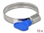 Attēls no Delock Butterfly Hose Clamp 32 - 50 mm 10 pieces blue