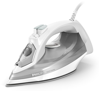 Attēls no Philips 5000 series DST5010/10 iron Steam iron SteamGlide Plus soleplate 2400 W Grey, White
