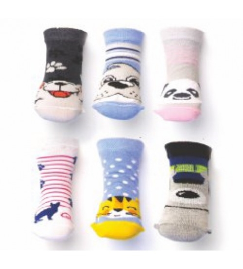 Picture of 4-6 mēn. (9-10 cm) zeķes kokvilna dažādas SK-01-S