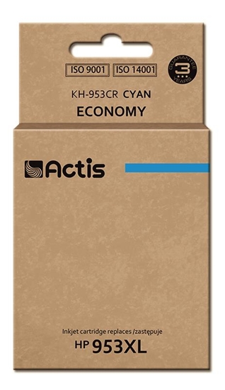 Picture of Actis KH-953CR Ink Cartridge (replacement for HP 953XL F6U16AE; Standard; 25ml; blue) - New Chip