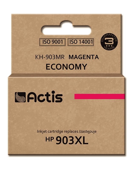 Изображение Actis KH-903MR ink (replacement for HP 903XL T6M07AE; Standard; 12 ml; magenta) - New Chip