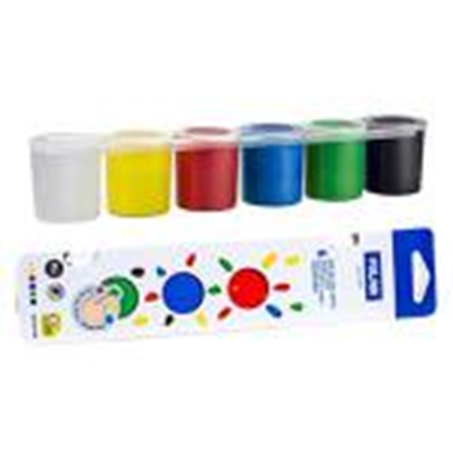 Attēls no Guaša krāsas zīmēšanai ar pirkstiem 6 krāsas Milan