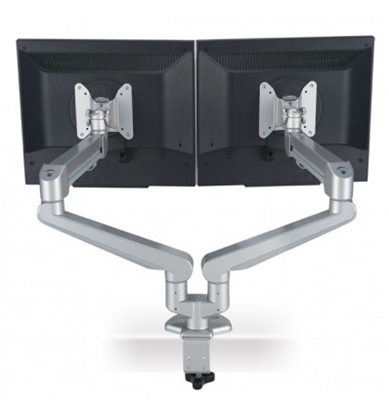 Picture of ROLINE Dual LCD Monitor Stand Pneumatic, Desk Clamp, Pivot, 2 Joints