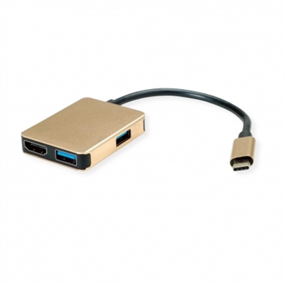 Picture of ROLINE GOLD USB Type C Docking Station, 4K HDMI, 2x USB 3.2 Gen 1 ports, 1x USB