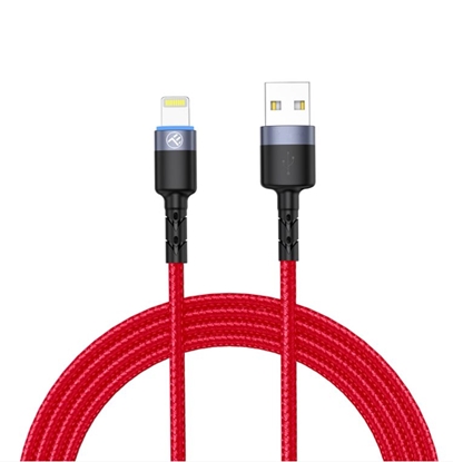 Изображение Tellur Data Cable USB to Lightning with LED Light 3A 1.2m Red