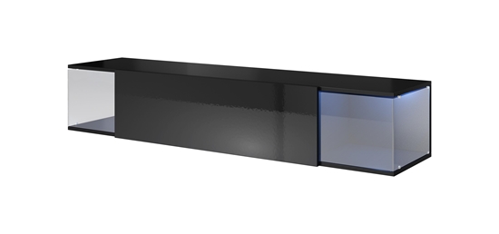 Picture of Cama TV cabinet VIGO SKY 160/40/30 black/black gloss