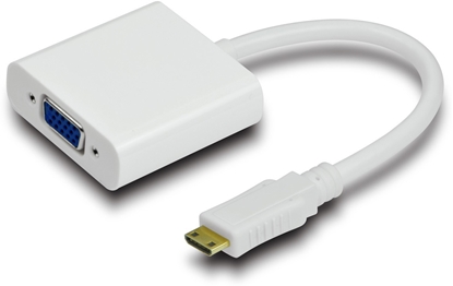 Attēls no Adapter AV MicroConnect HDMI Mini  - D-Sub (VGA) biały (HDMIVGA)