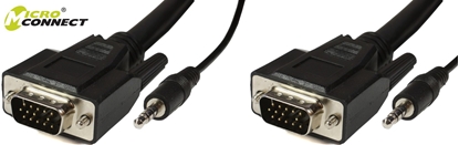 Изображение Kabel MicroConnect D-Sub (VGA) - D-Sub (VGA) + Jack 3.5mm 7m czarny (MONGG7BMJ)
