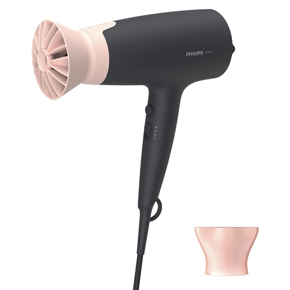Attēls no Philips 3000 series Hair Dryer BHD350/10, 2100W, 6 heat and speed settings, Advanced ionizing care, ThermoProtect Supplement